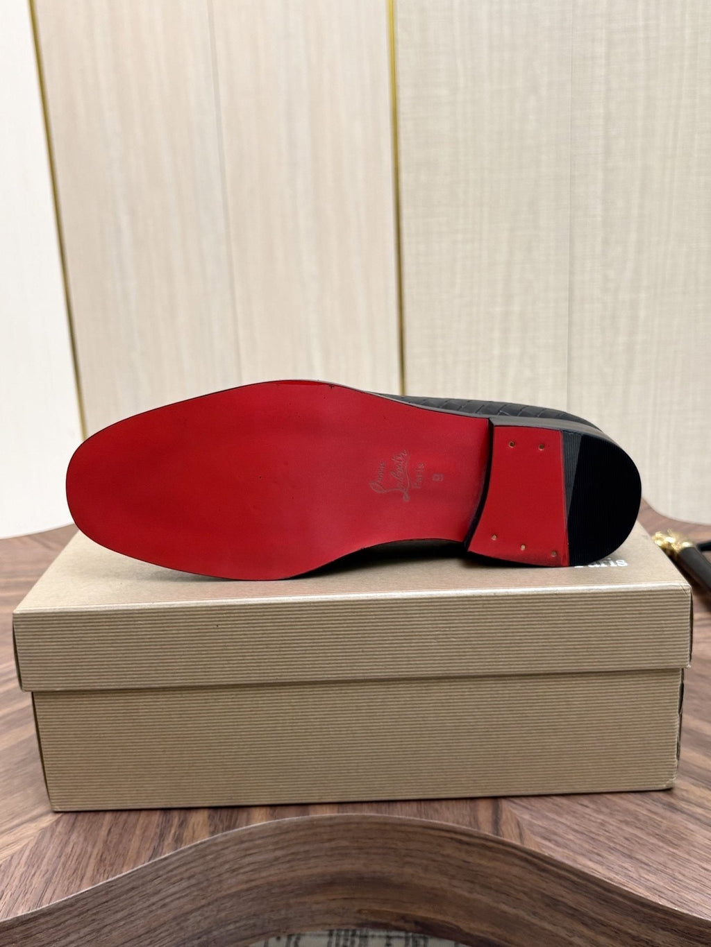 Black Woven Leather Loafers — detail