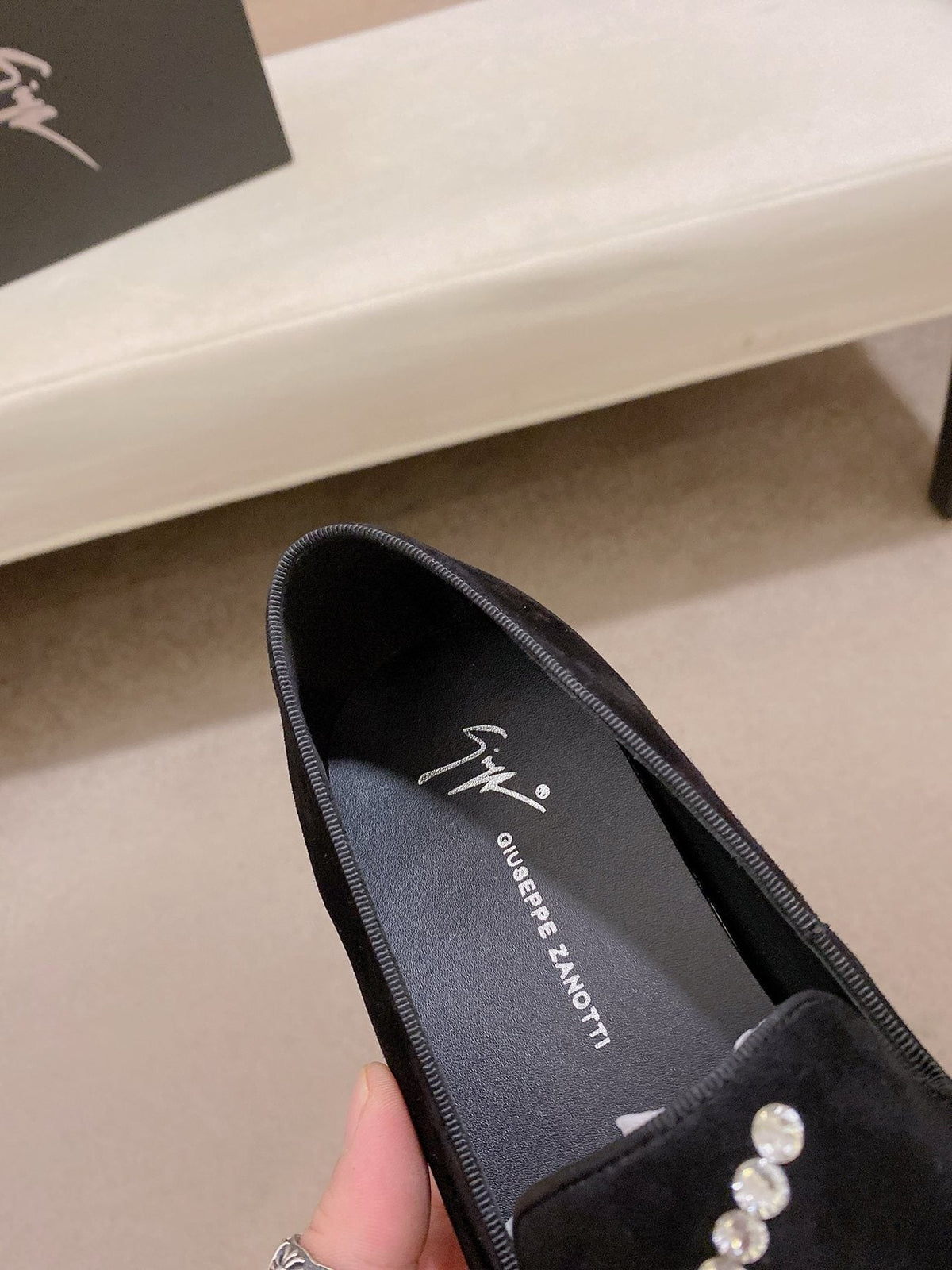 Giuseppe Zanotti Rhinestone Loafers — front
