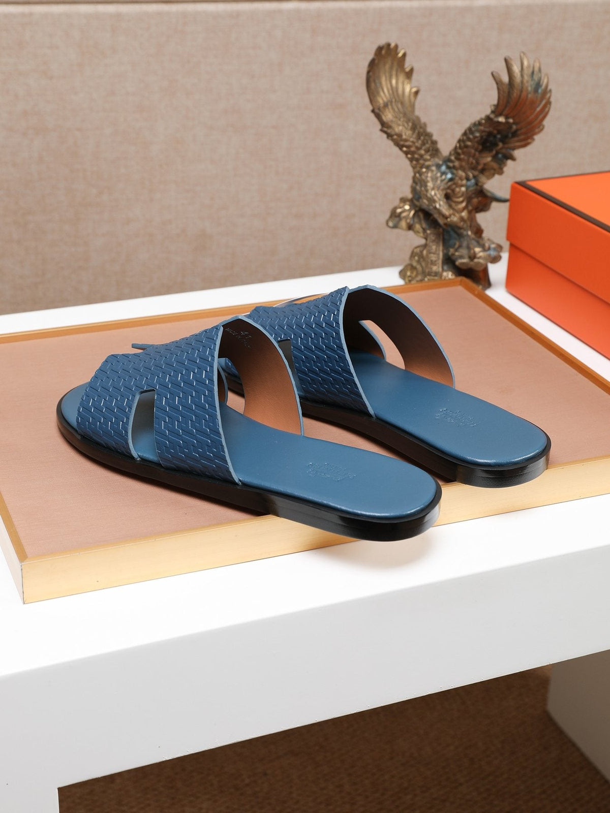 Hermès H-Cutout Slide Sandals — front