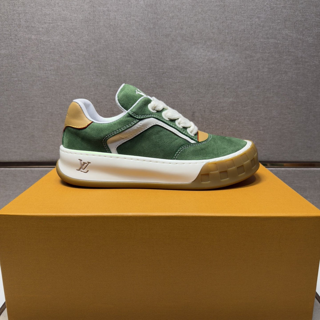Louis Vuitton Panelled Gum Sole Sneakers — side